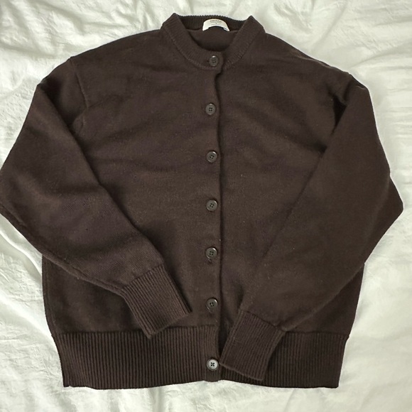 Aritzia Sweaters - Aritzia Merino wool Brown Button-Up Cardigan